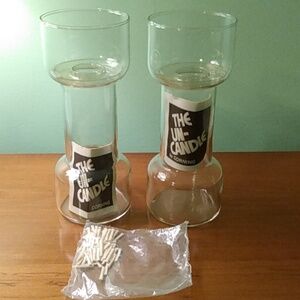 The Un-Candle by Corning vintage set of 2